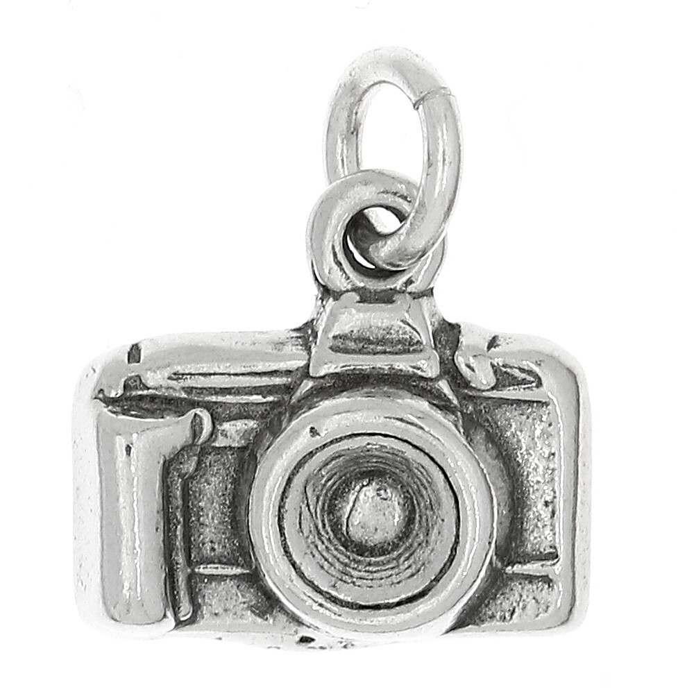 Sterling Silver 3D Point and Shoot Camera Charm or Pendant
