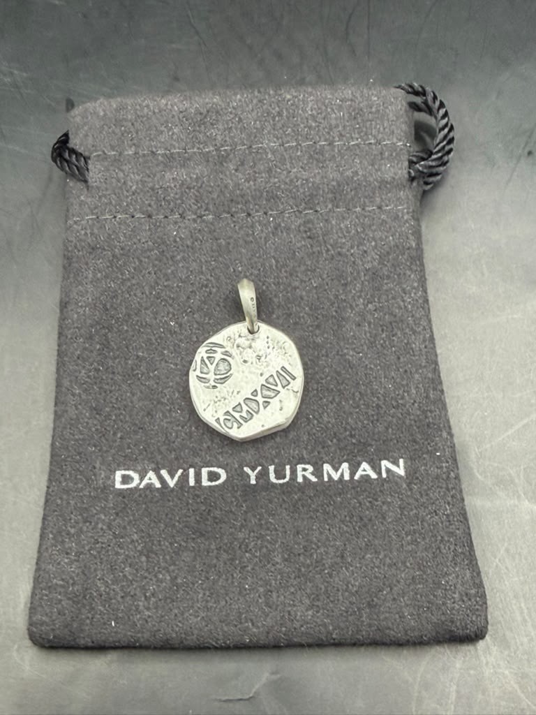 David Yurman Sterling Silver Shipwreck Coin Amulet Pendant