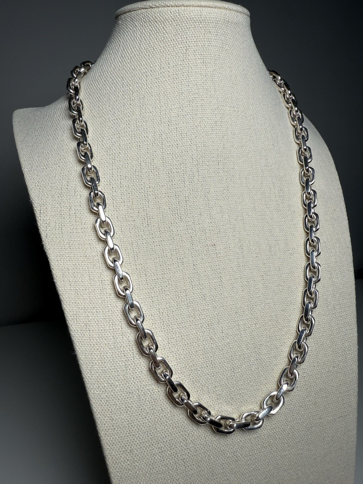925 Sterling Silver HEAVY Anchor Chain Necklace 23” – 129.6g