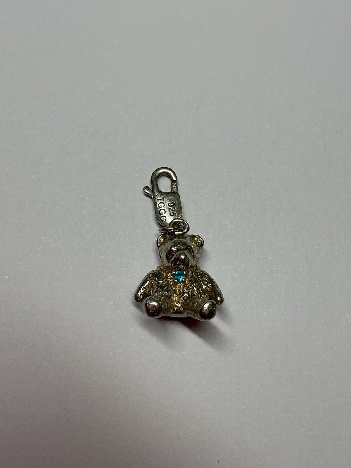 Sterling Silver Milano Teddy Bear Charm 23 X 11mm 3.9g
