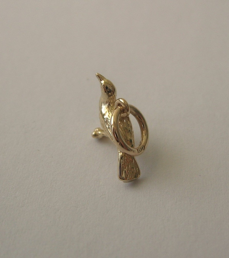 GENUINE SOLID 9K 9ct Yellow GOLD 3D CANARY BIRD Animal Charm/Pendant GIFT