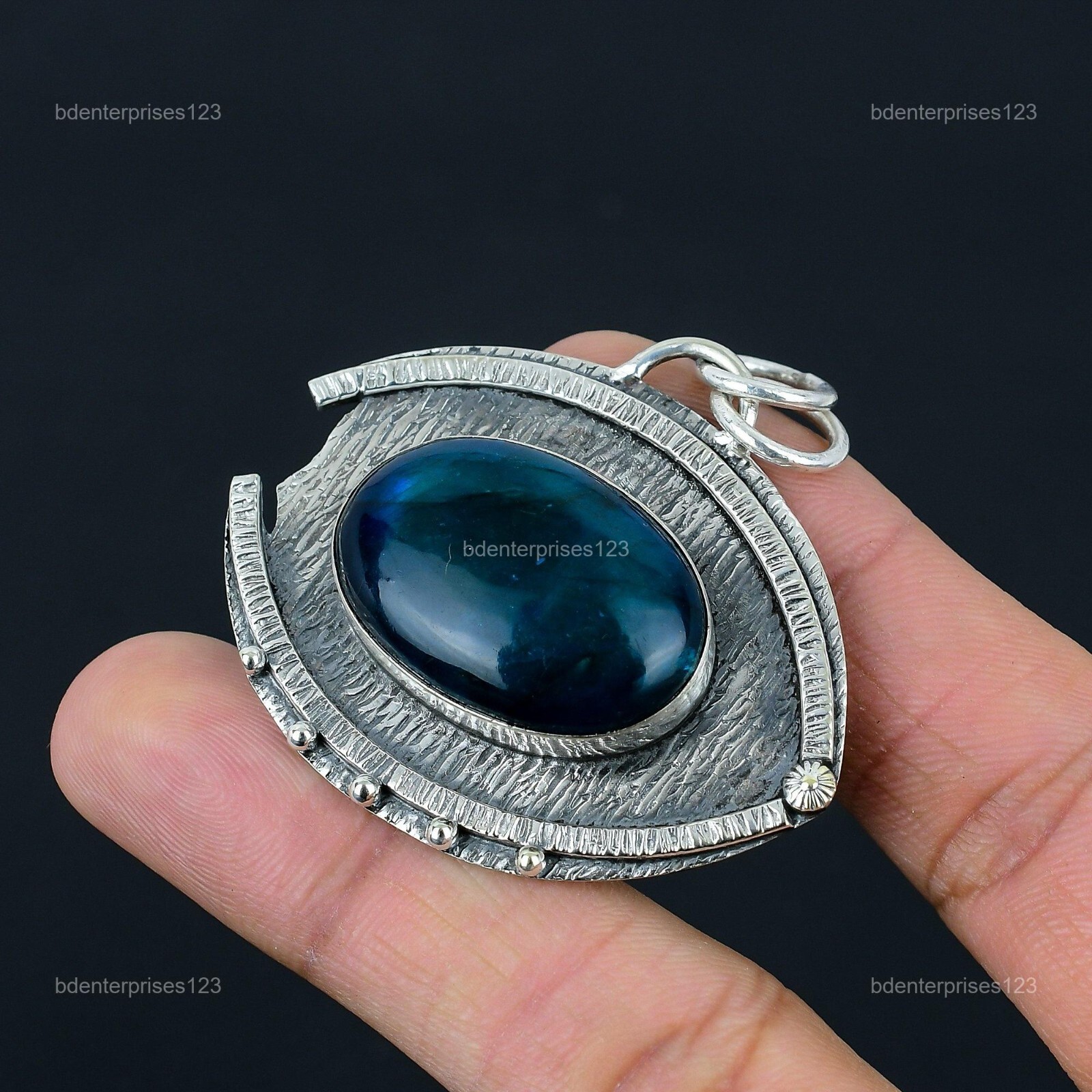 Neon Flash Labradorite Stone 925 Silver Birthday Anniversary New Pendant Jewelry