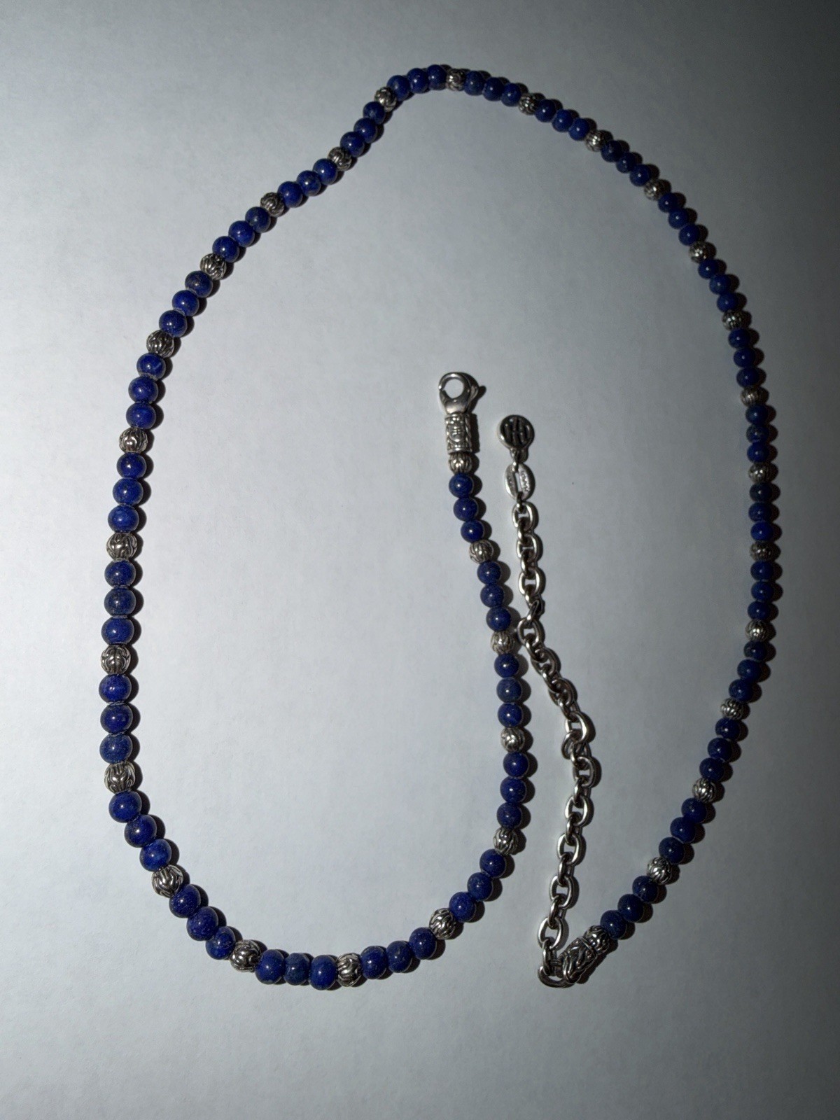 John Hardy Sterling Silver Lapis Lazuli Bead Necklace