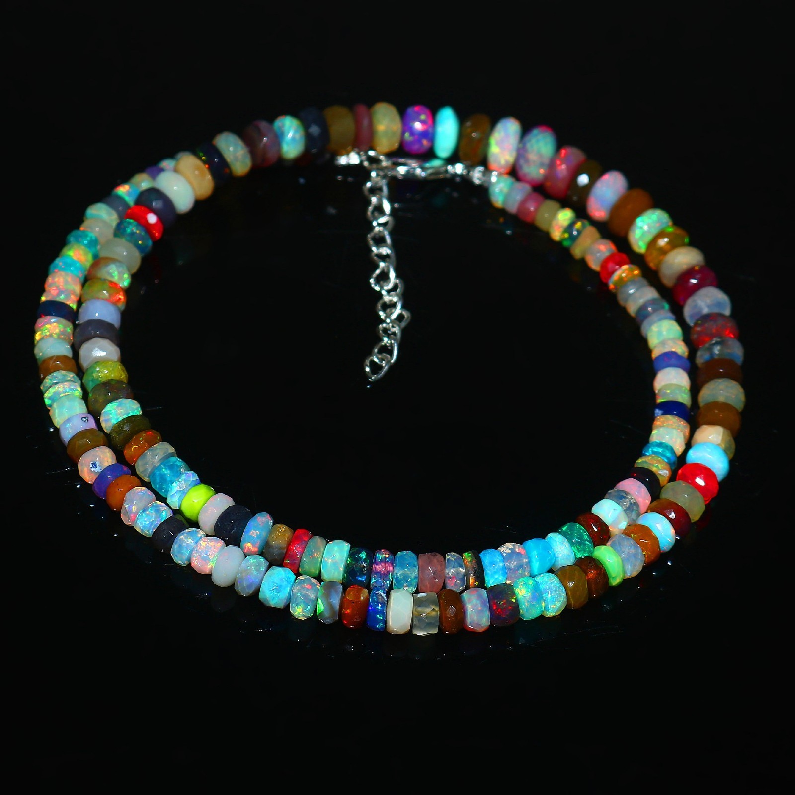 Gemstone Opal Beads Multi-Color Opal Rondelle Opal beadsGift For Sister