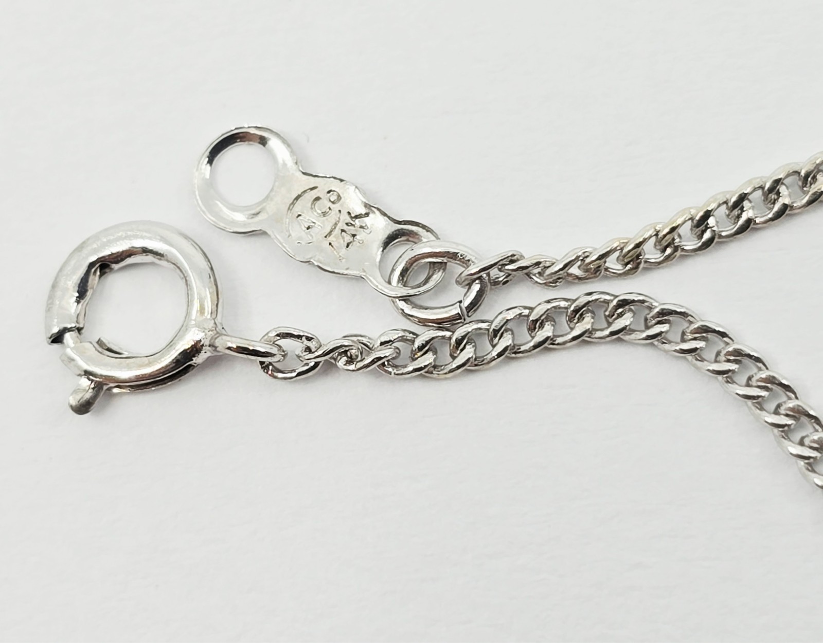 Beautiful Thin 14K Karat Solid White Gold Cuban Link Chain Necklace – 24″ Length