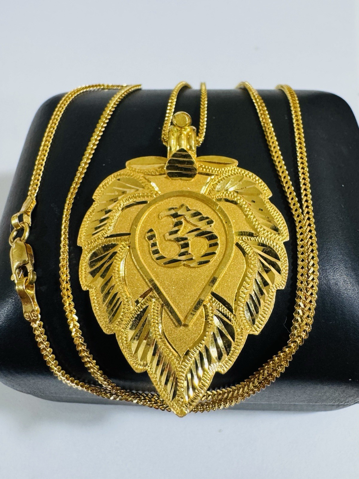 22K 916 22C Real Genuine Gold 20” inch Heart Sikh Necklace 11.1g 1.5mm