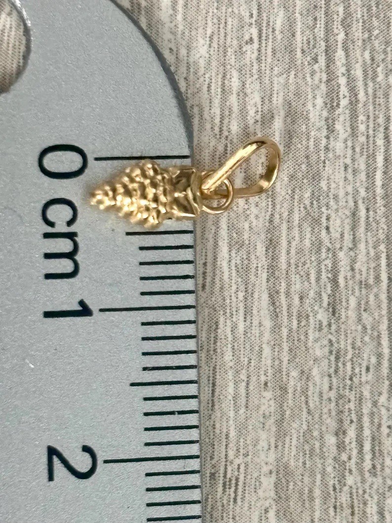 18K Solid Gold Grape Cluster pendant | Charm For Her | Necklace Not Included