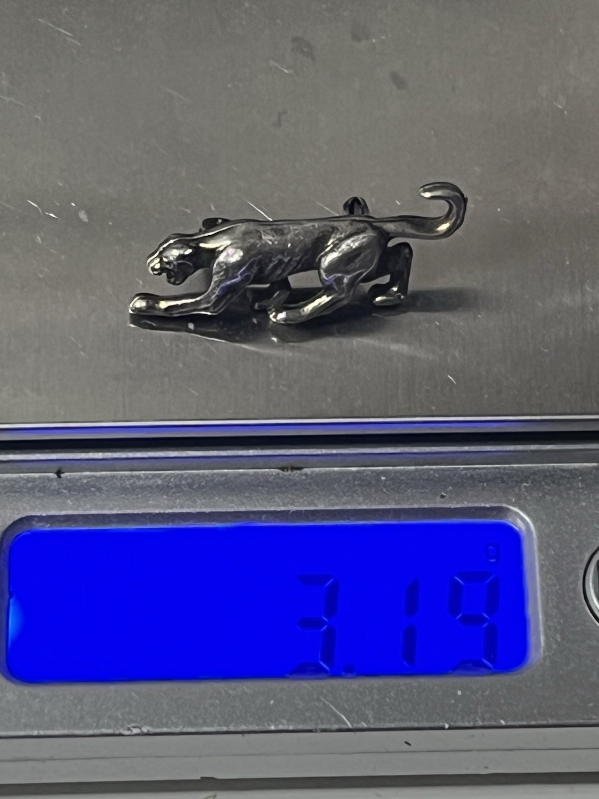 Sterling Silver Puma Tiger Pen 3-D