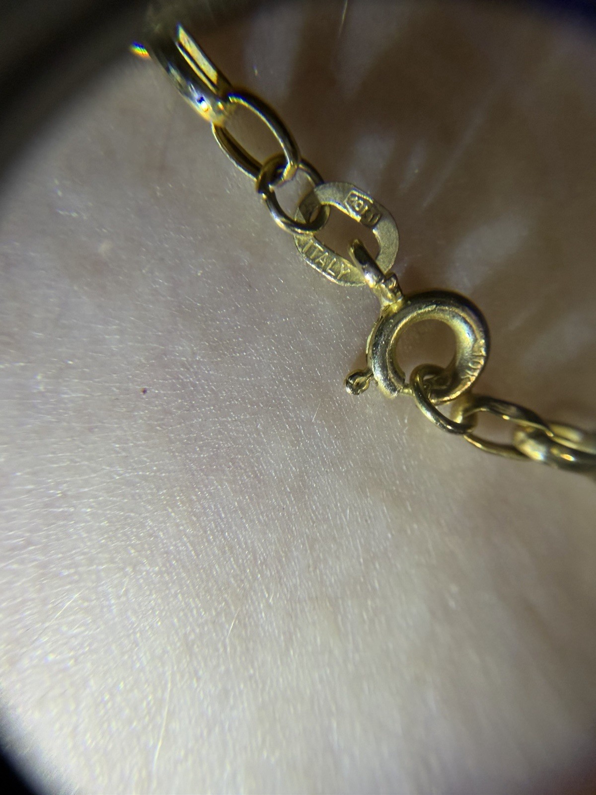 925 Italy Sterling Silver Gold Mom Heart Charm Bracelet 7” Mother’s Gift
