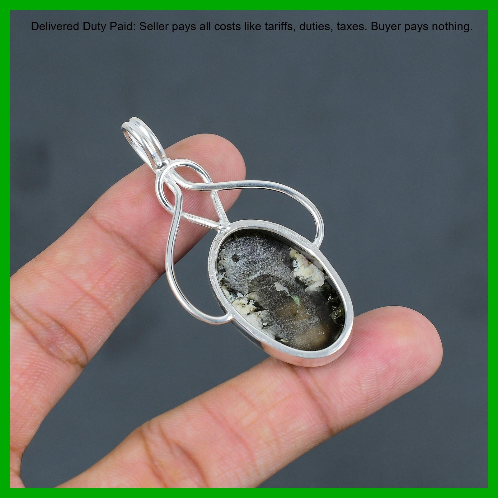 Sterling Silver Oval June Mother Of Pearl Gemstone Wife Wedding Birthday Pendant