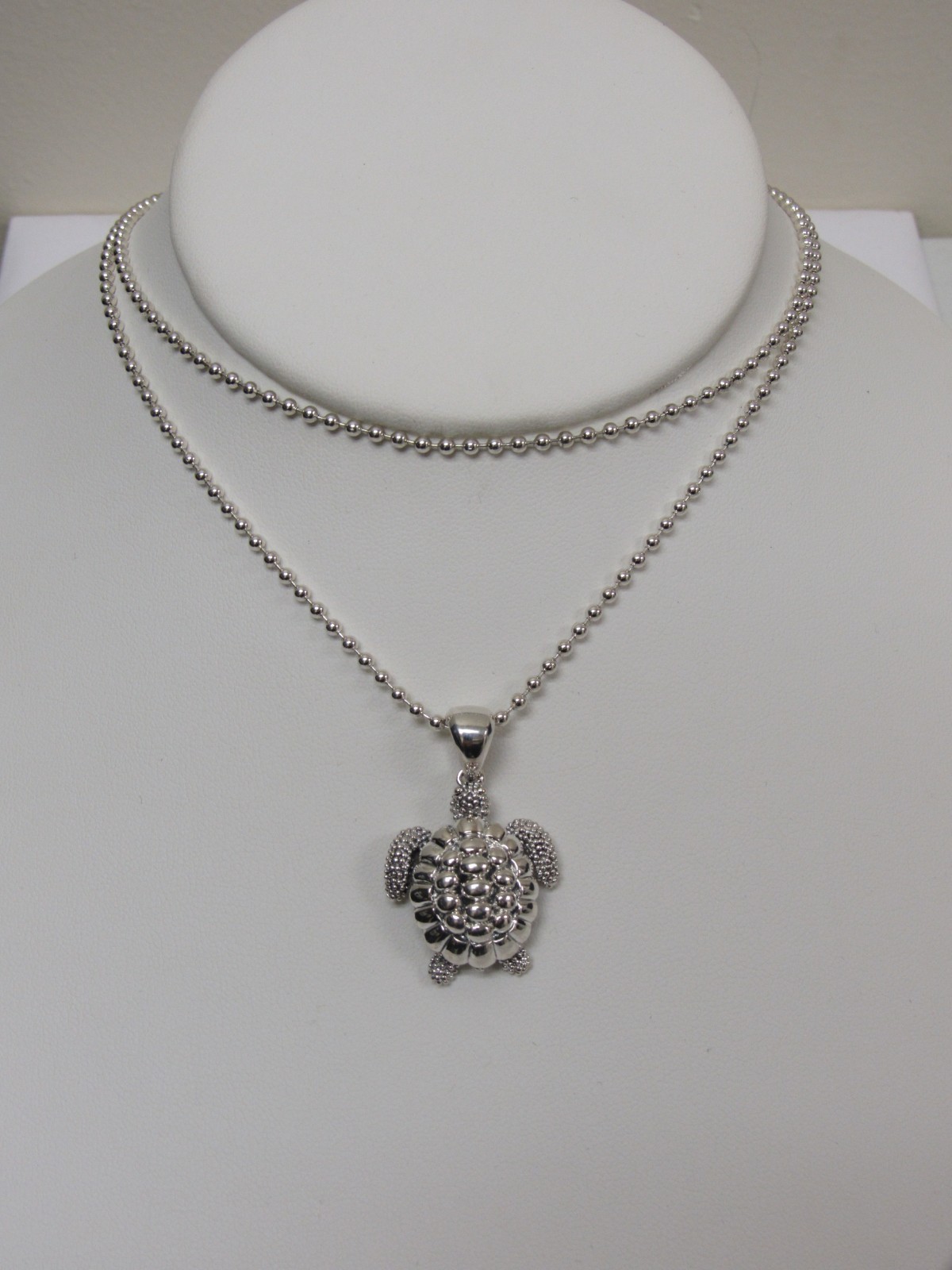 Designer LAGOS Sterling Silver Rare Wonders Turtle Necklace
