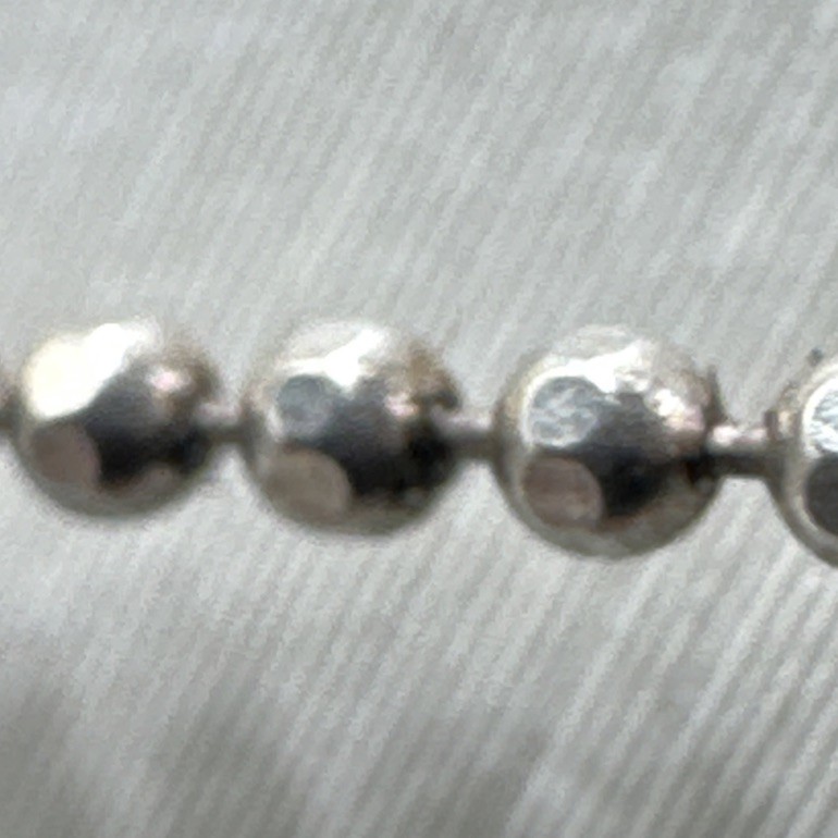 Sterling Silver 1.1mm Beaded Link Chain With Alternating Larger Beads 32in 9.45g