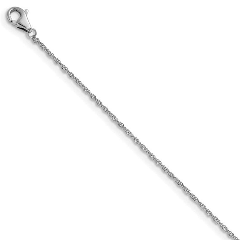 1.1mm Platinum PT950 Singapore Chain Necklace 16″ 18″ 20″ or 24″