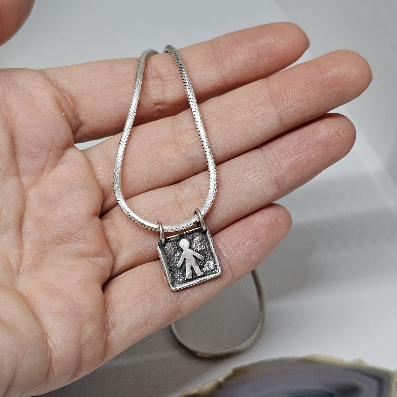 Silpada 925 Sterling Silver Choker Necklace Boy Child Charm