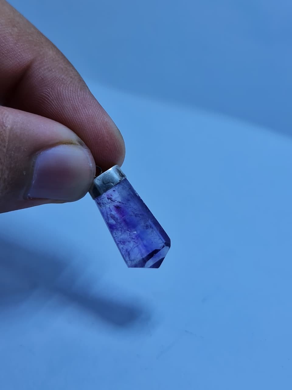 100% Natural Amethst Pendant Gemstone 925 Sterling Silver Pendant Stone