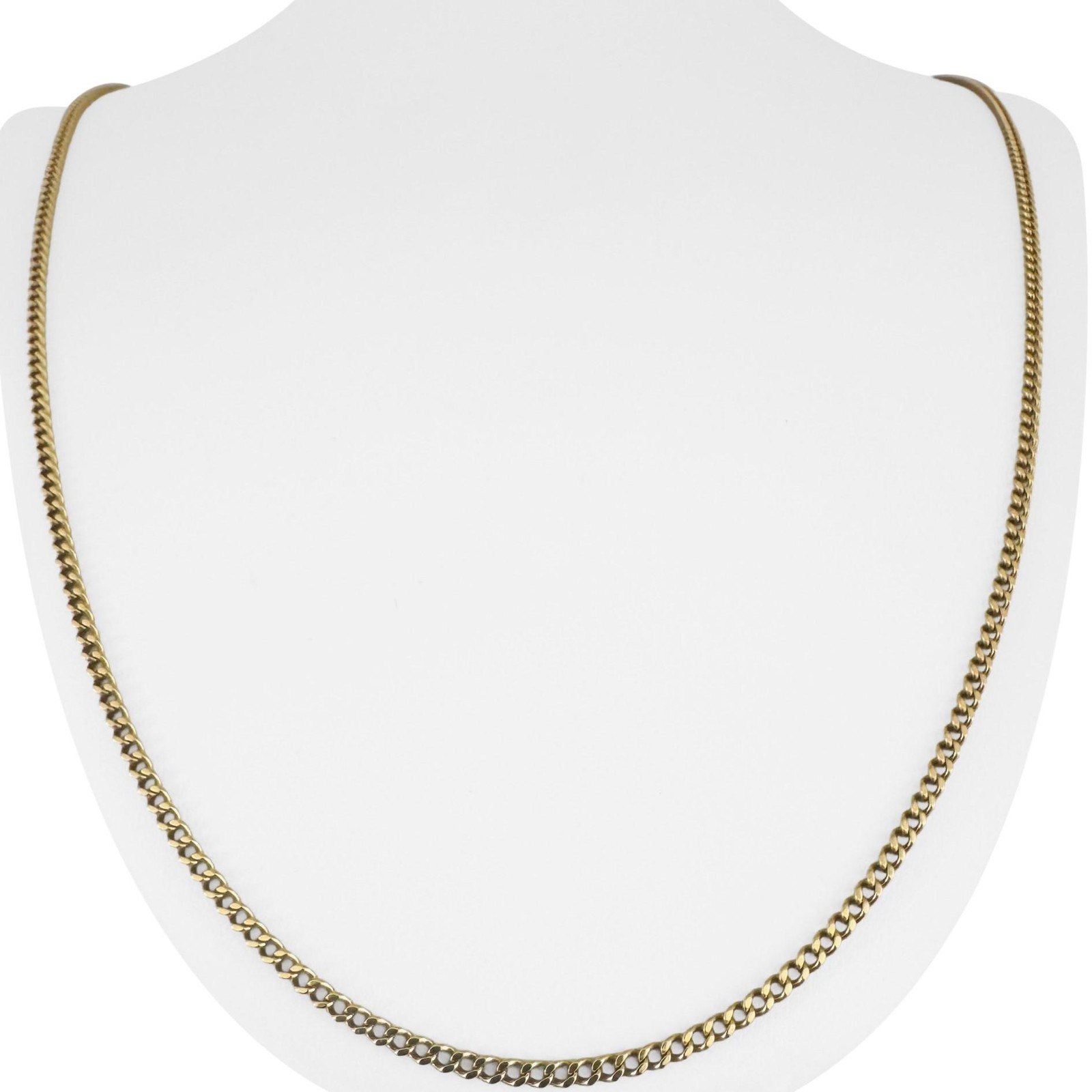 18k Yellow Gold 13g Solid Thin UnoAErre 2.5mm Curb Link Chain Necklace Italy 26″