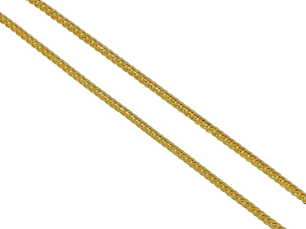 18K Yellow Gold 4mm Solid Curb Miami Cuban Chain Link Mens Womens Necklace 20″