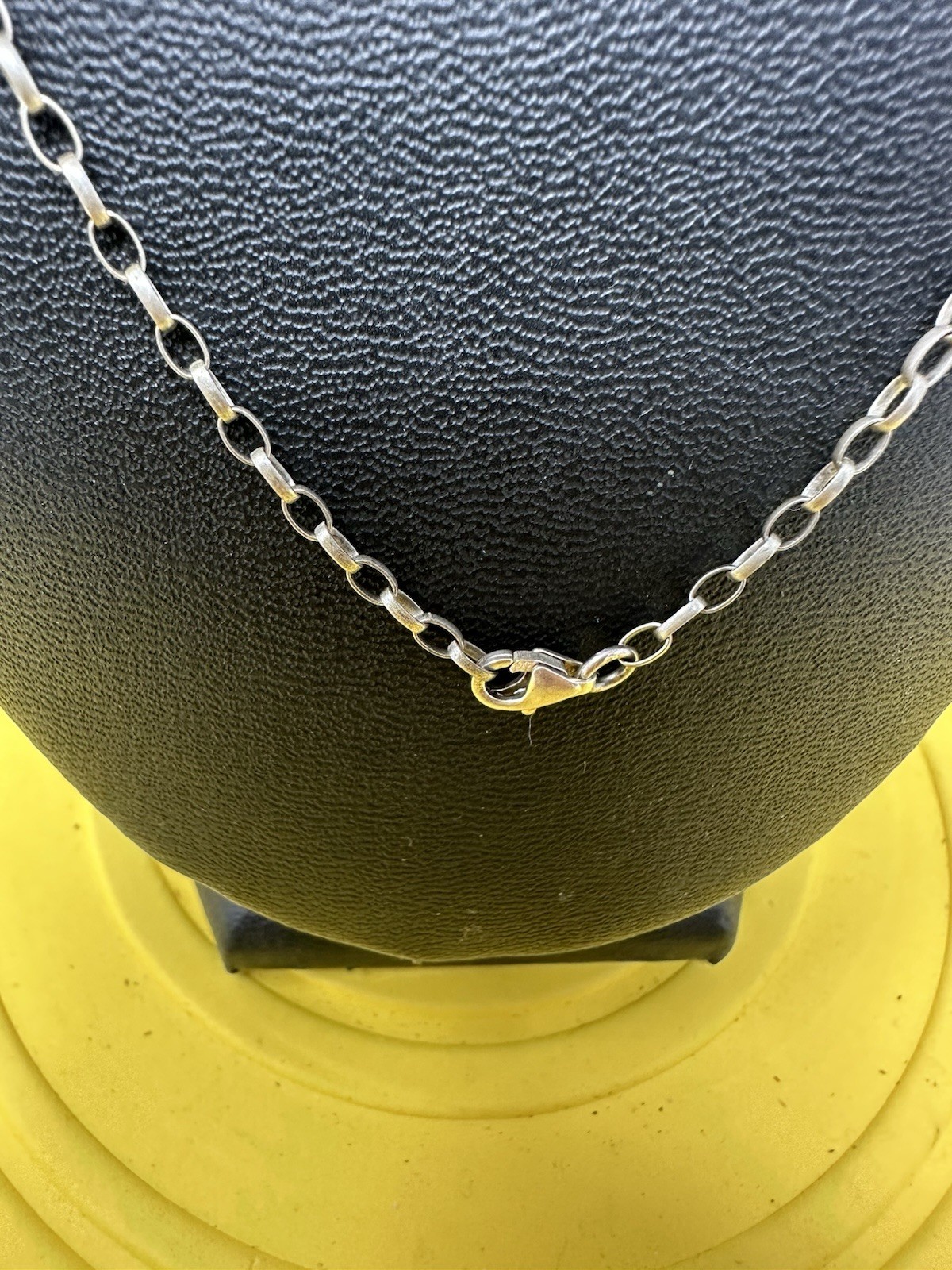 Sterling Silver Emerald & CZ Choker Tennis-Style Choker Necklace Chic 40g 18 In