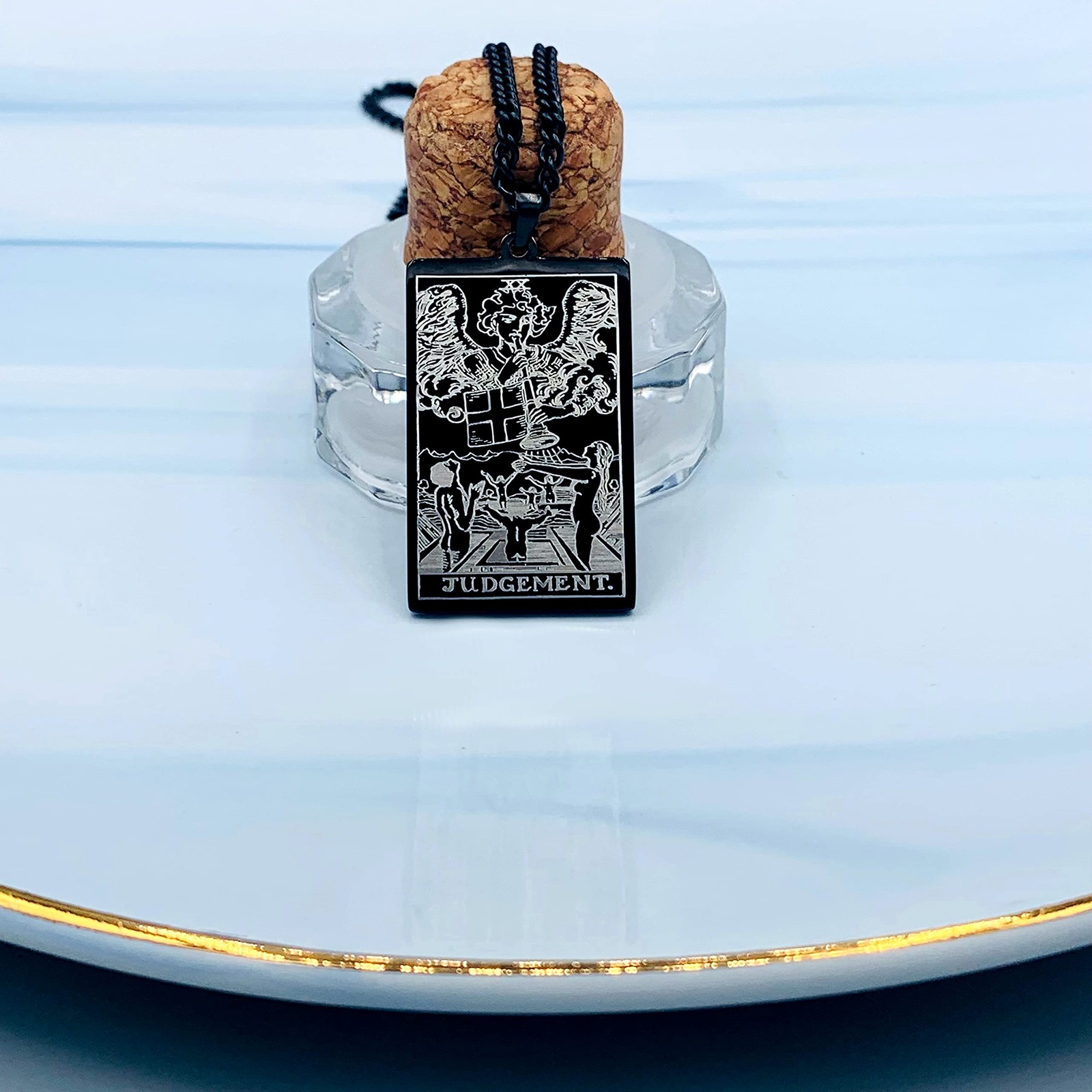 Judgement Chain Necklace – Tarot Necklace – Hip Hop Bikers Jewelry (Judgement)