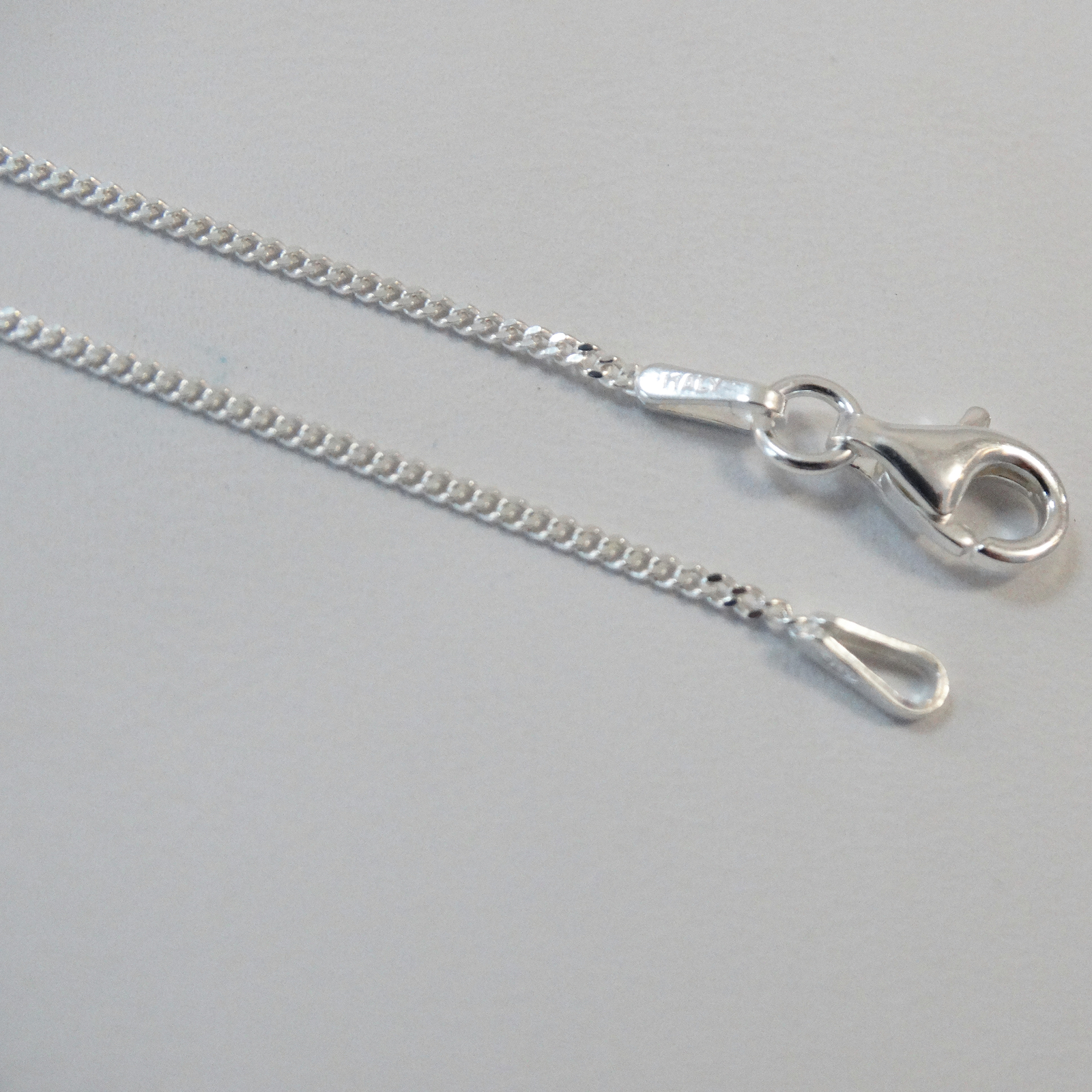 1.2mm Curb Chain – 925 Sterling Silver – 16″, 18″, 20″ Italian Italy Thin Strong