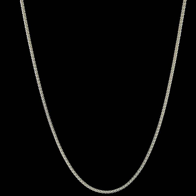 1.8MM Solid 925 Sterling Silver Italian POPCORN CHAIN Necklace Italy 925 Stamped