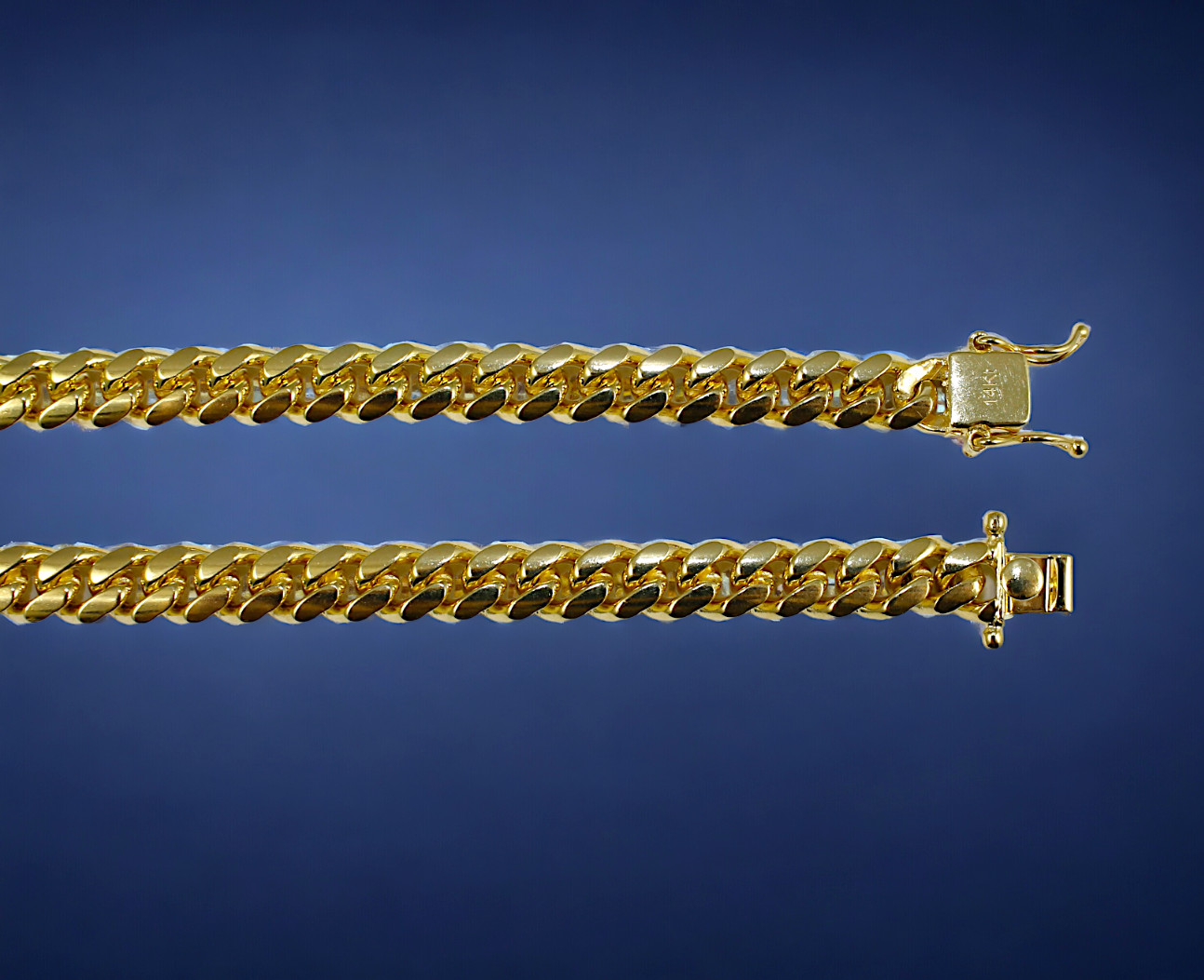 14K Yellow Gold 2mm-12mm SOLID Miami Cuban Necklace Bracelet Chain Gold 7″-30″