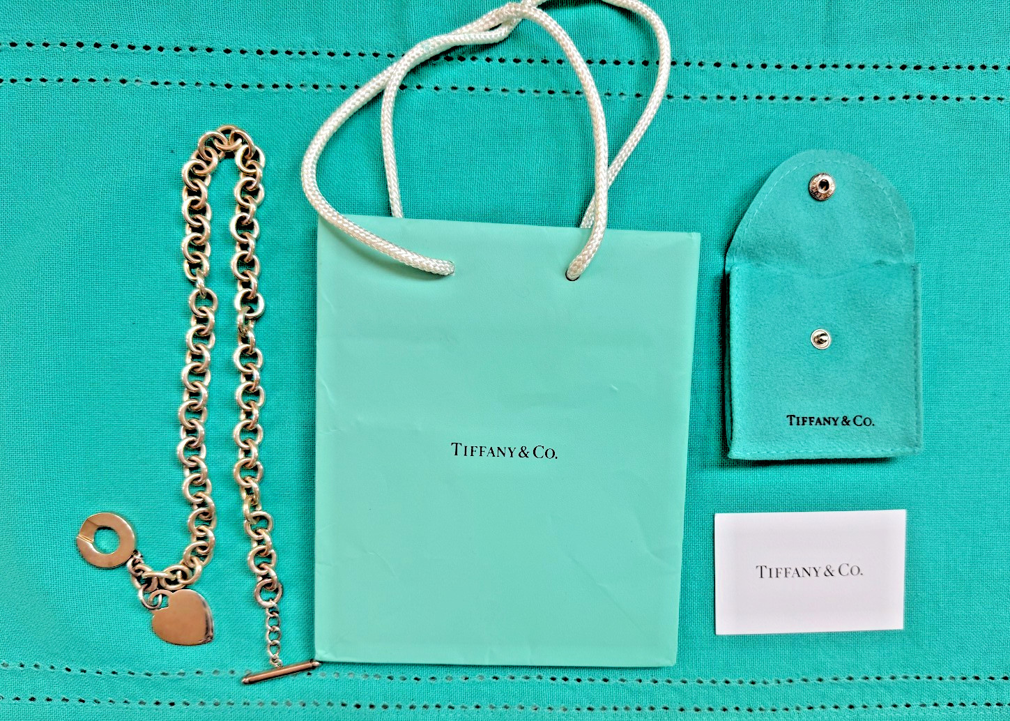 TIFFANY & CO. Sterling Silver Return to Tiffany Heart Tag Toggle Necklace