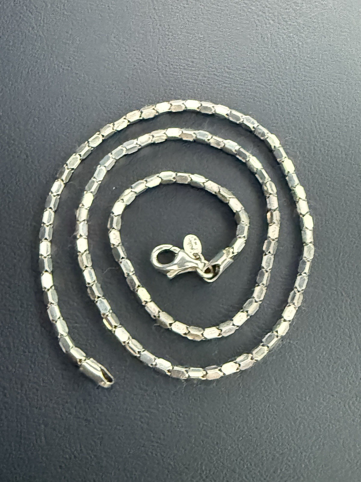 Milor Italy 950 Ultra Fine Silver Luminosa Cobra Snake Link Chain 18” Necklace