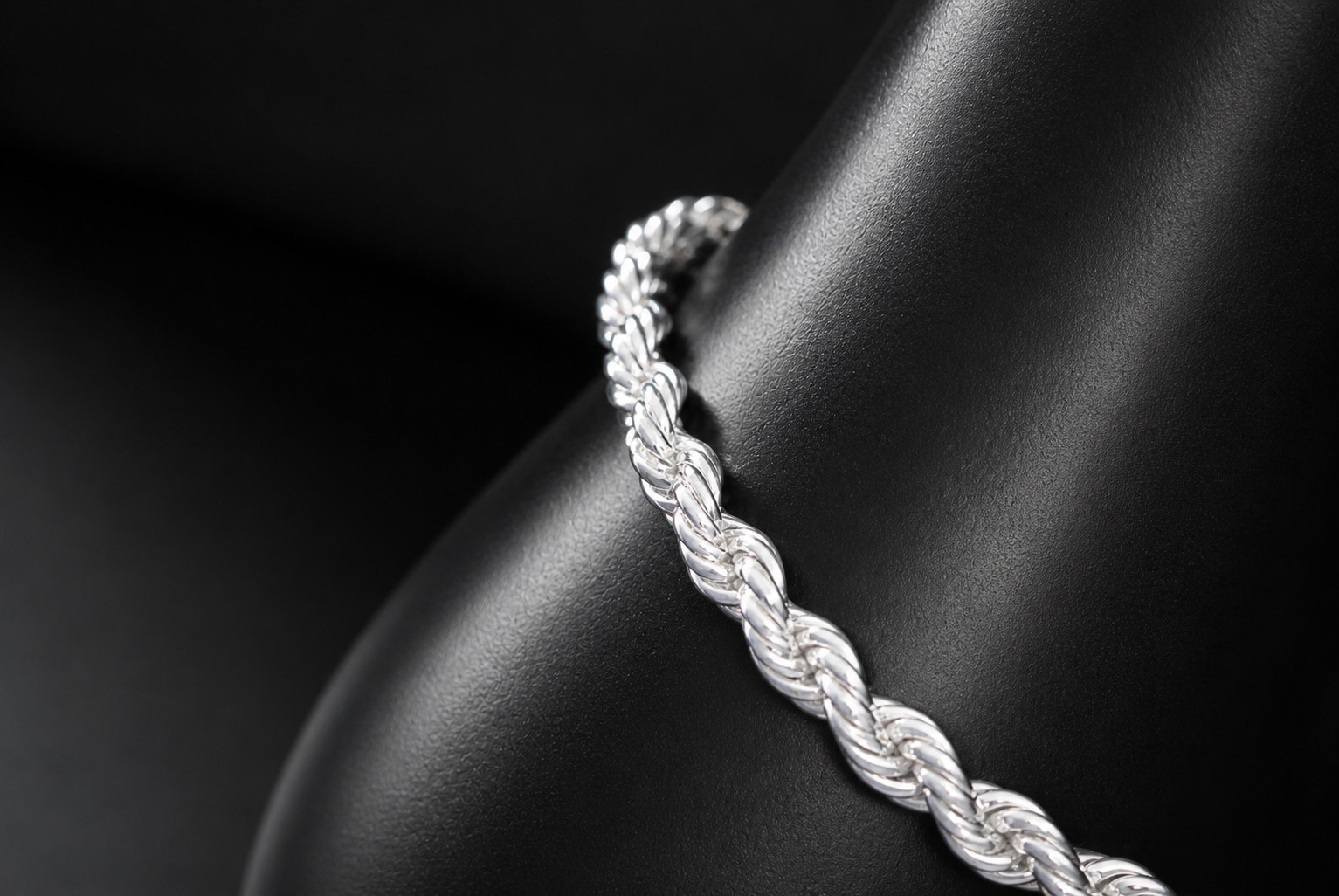 925 Sterling Silver Rope Twist 40cm Necklace & 20cm Bracelet Set Gift Boxed