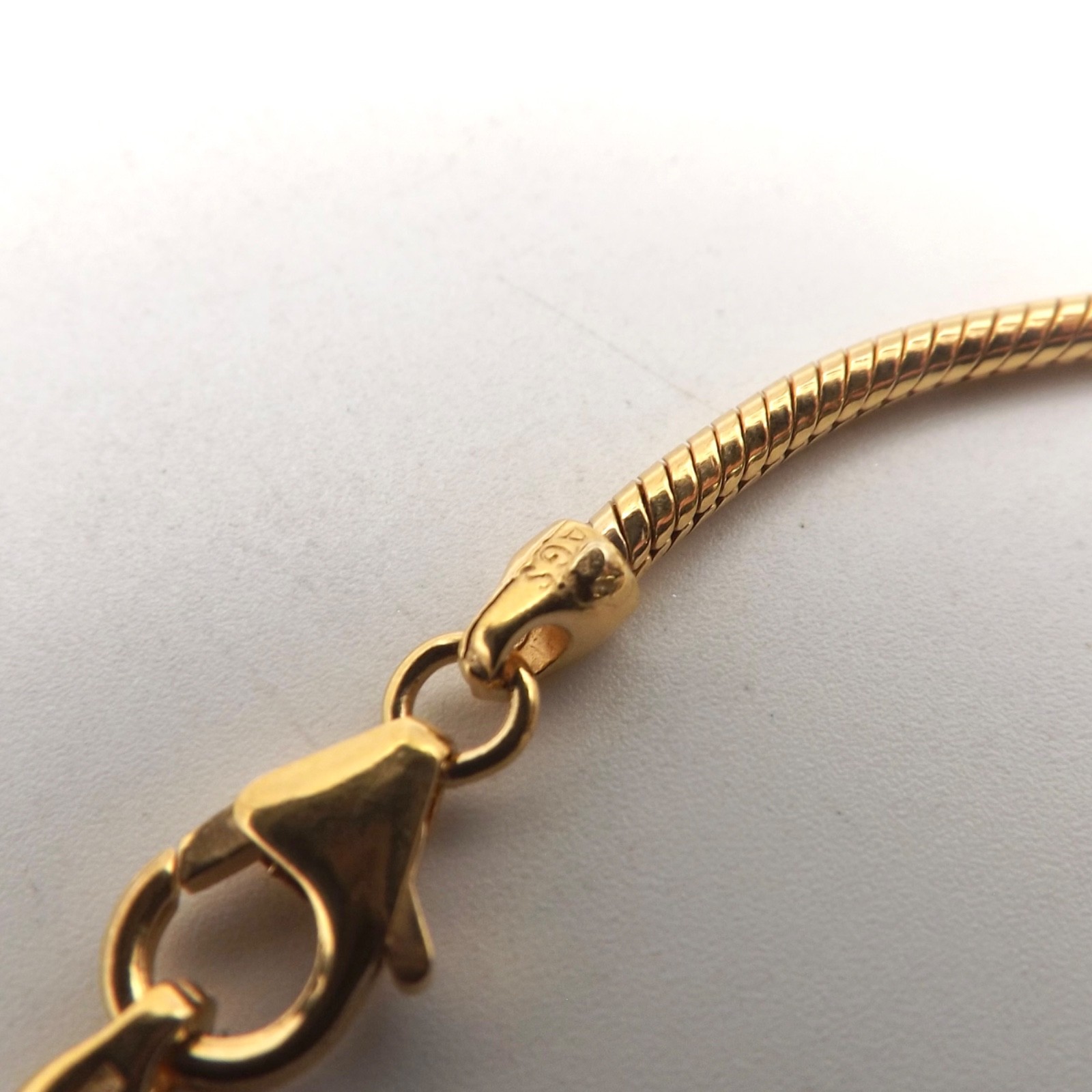 Solid 14k Gold Round Snake Link Pendant Chain Necklace 18in Italy 2mm 9gr