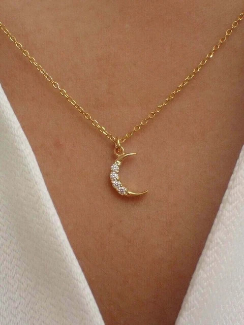 Lab Grown Diamond 0.50cts Pretty Moon Fancy Pendant In 14k Yellow Gold Plated