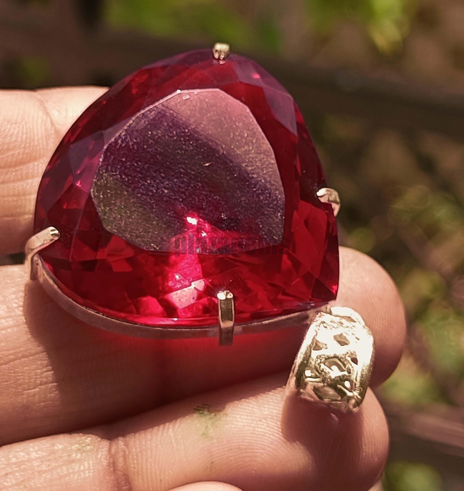 99.20 Ct Natural Blood Red Mozambique Ruby Pendant Flawless CERTIFIED