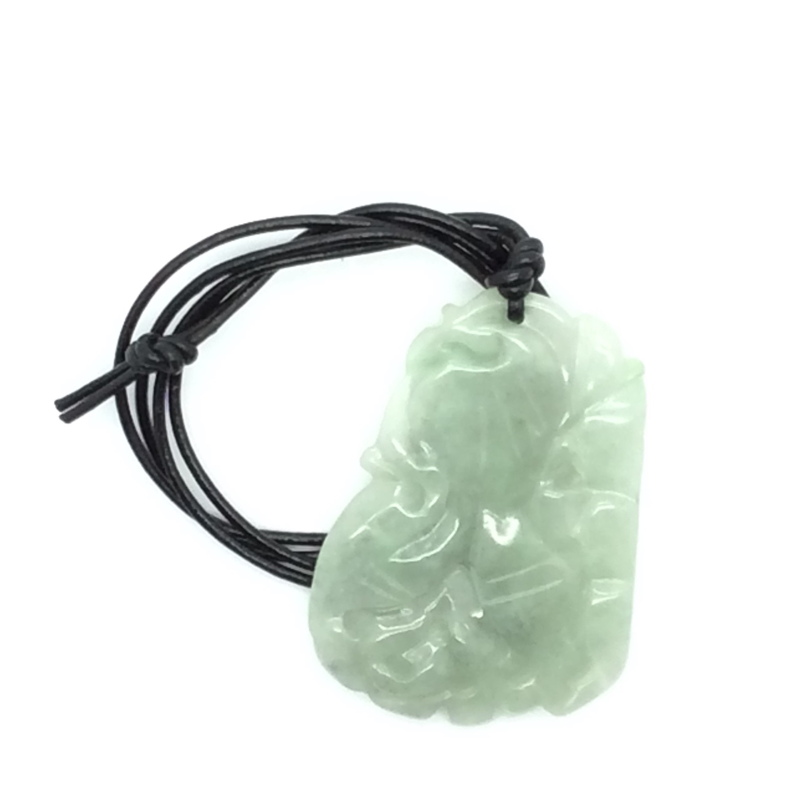 Burmese Jade Cabbage Tiger Pendant Green Jadeite Jade Stone Necklace Myanmar