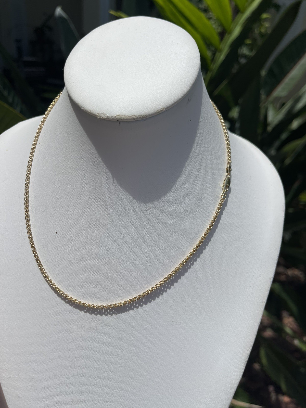 14K Yellow Gold 10.3 Gram Solid 18 3/4” Wheat Chain 2.5 mm Wide GORGEOUS!