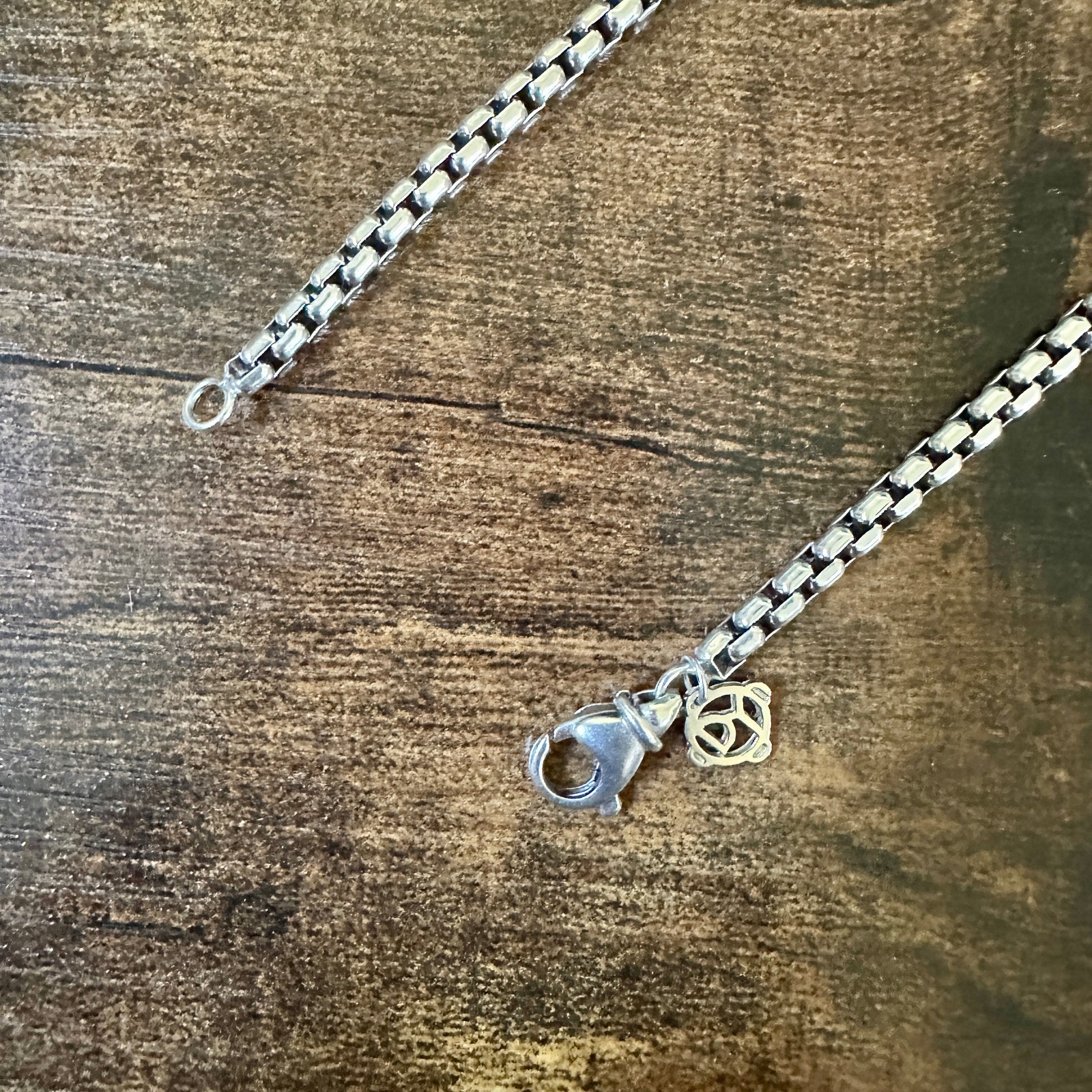 David Yurman Medium Box Chain Necklace w/ 14K Yellow Gold – 3.6mm – 18″