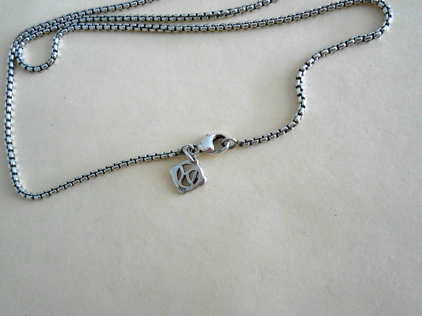 David Yurman Sterling silver 1.7 mm Box Chain Necklace 16” EUC