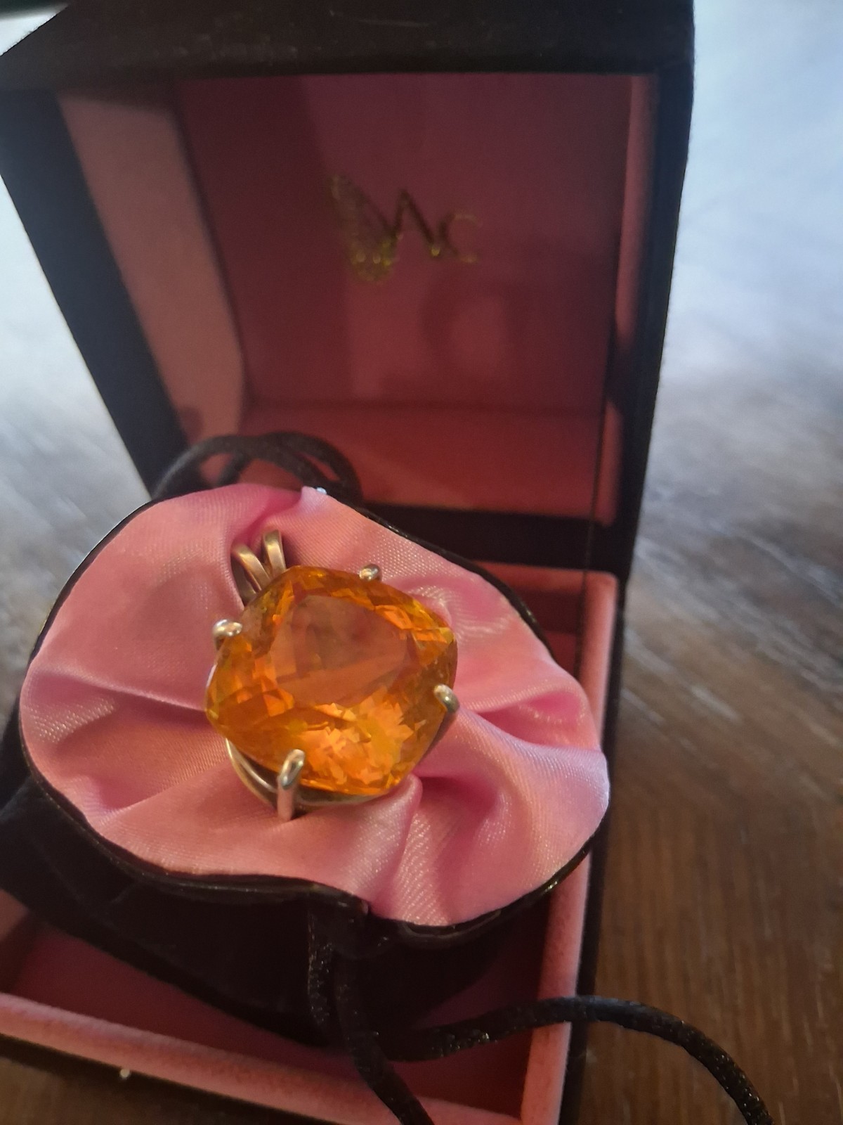 Yellow Citrine Round Pendant