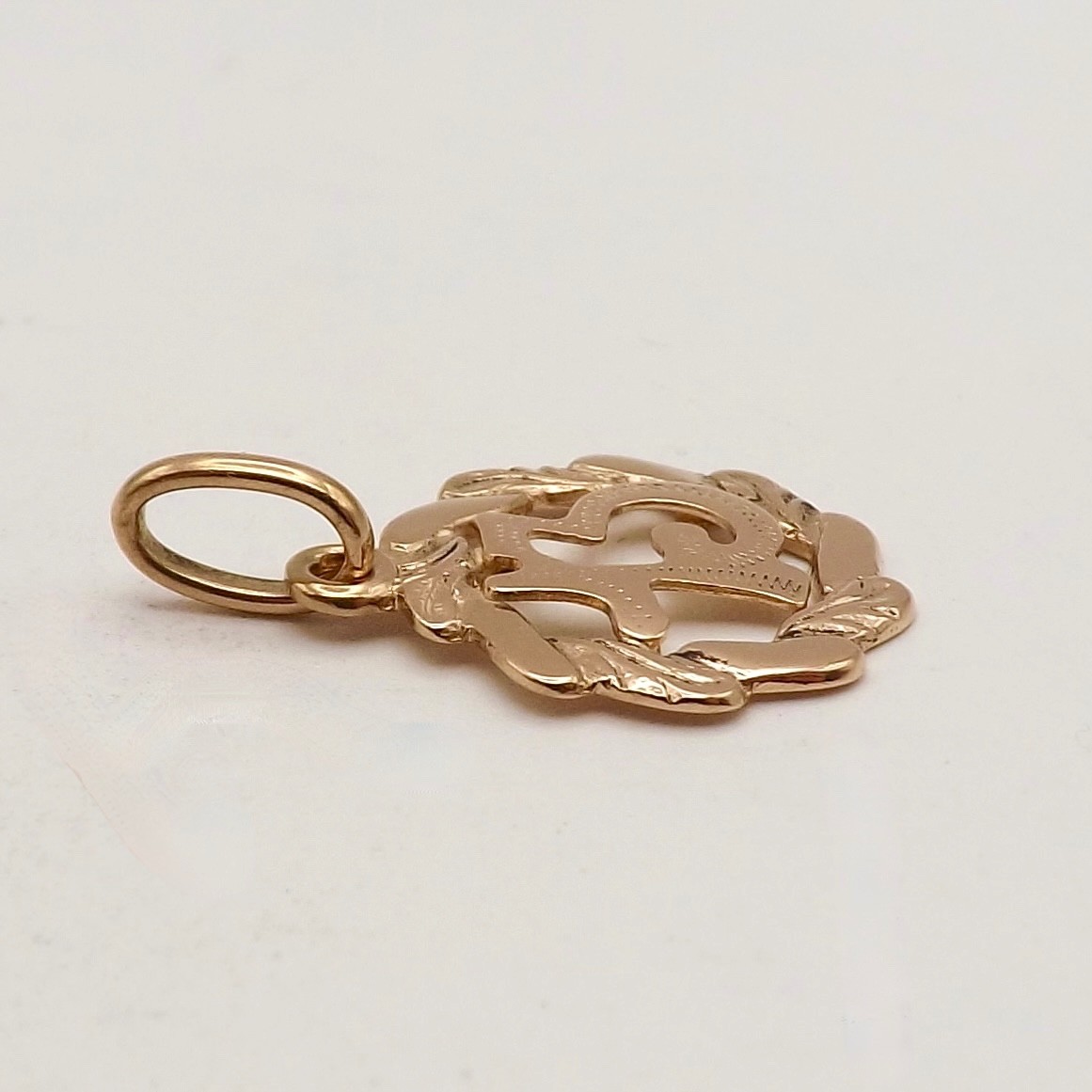 Solid 18k Gold Lucky 13 Charm Pendant Birthday Anniversary Jersey UnoAerre Italy