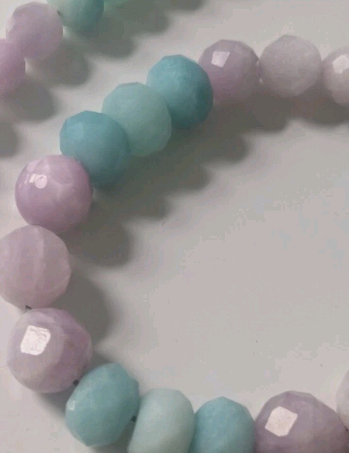 Jay King Pink Kunzite and Blue Amazonite Beaded Gemstone Necklace Women’s Summer