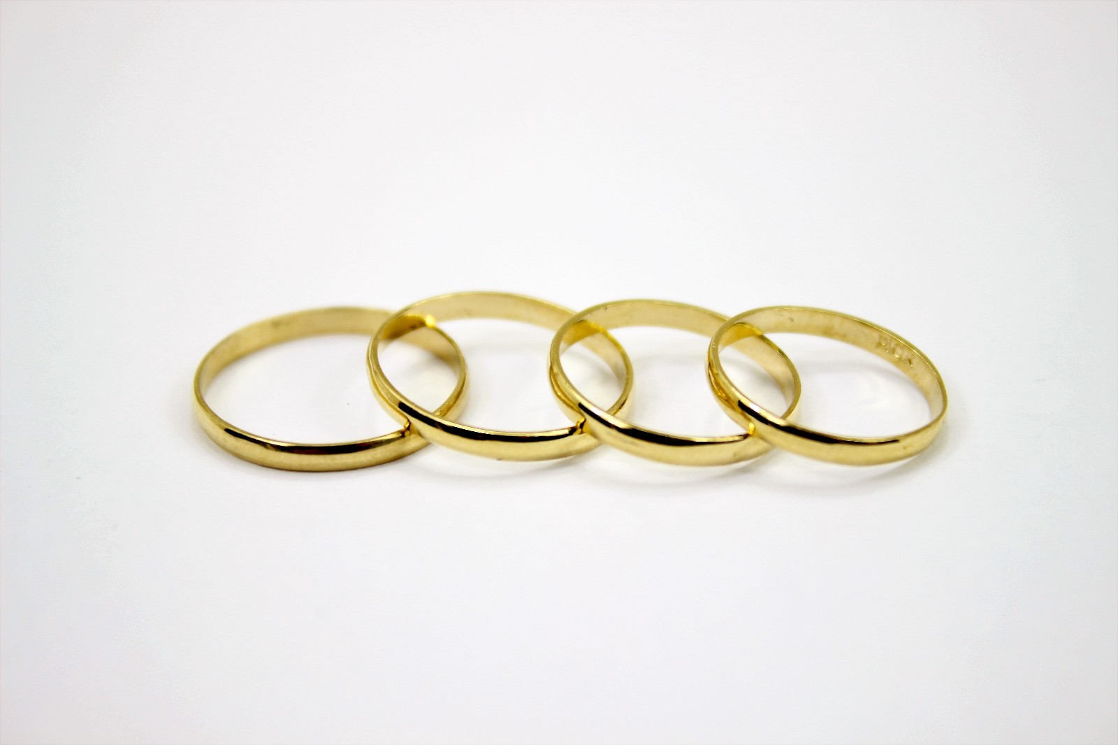 Authentic 10K Solid Yellow Gold Plain Knuckle Band Ring High Quality Sizes 2-7