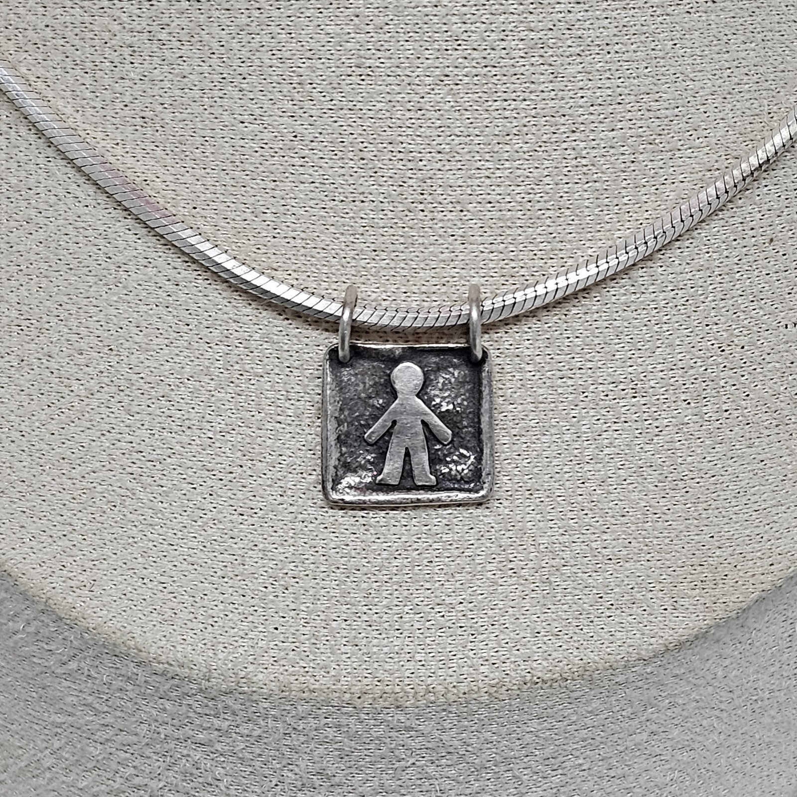 Silpada 925 Sterling Silver Choker Necklace Boy Child Charm