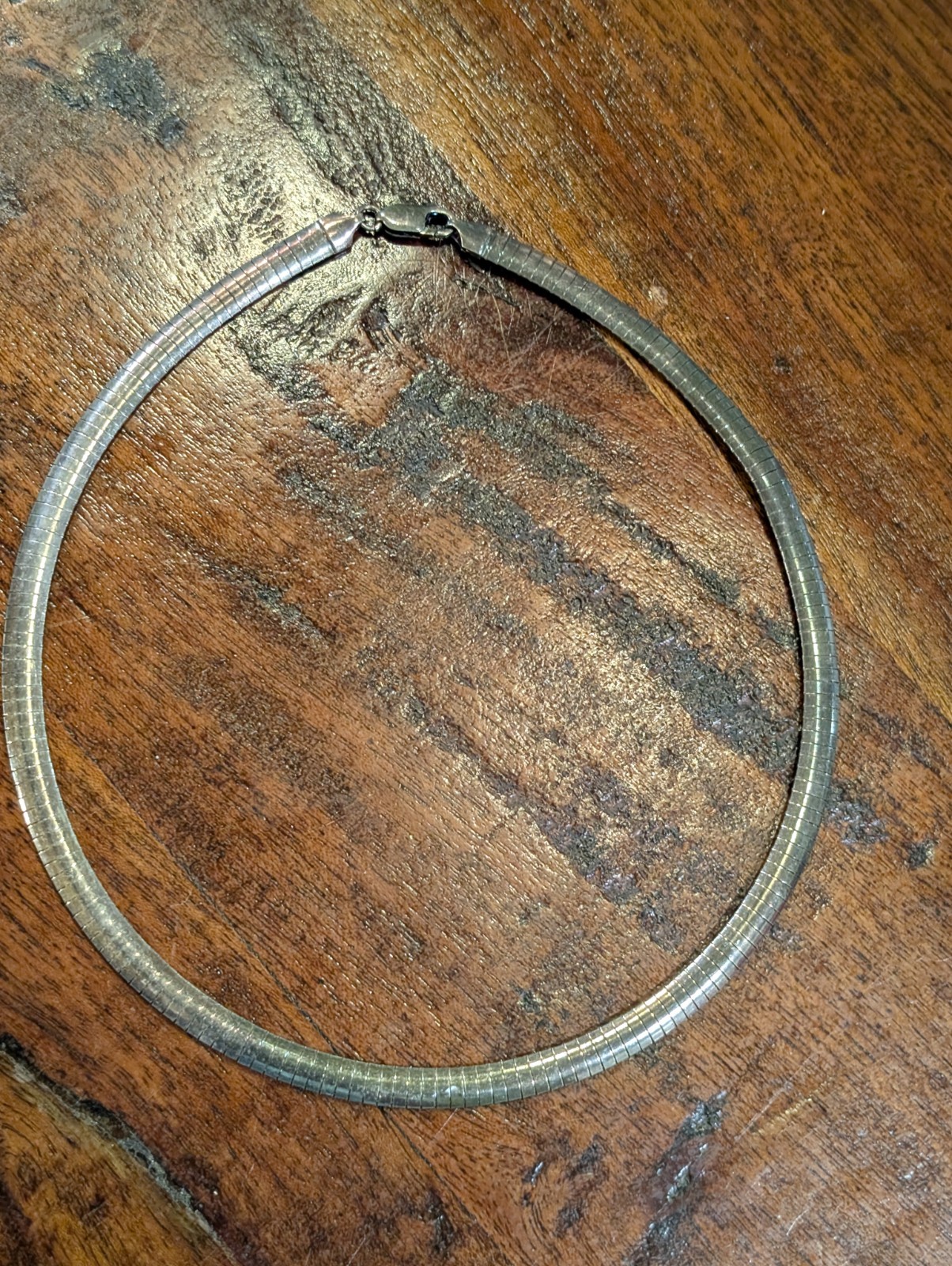 MILOR ITALY ESTATE OMEGA CHAIN CHOKER NECKLACE STERLING SILVER 925 Needs Polish