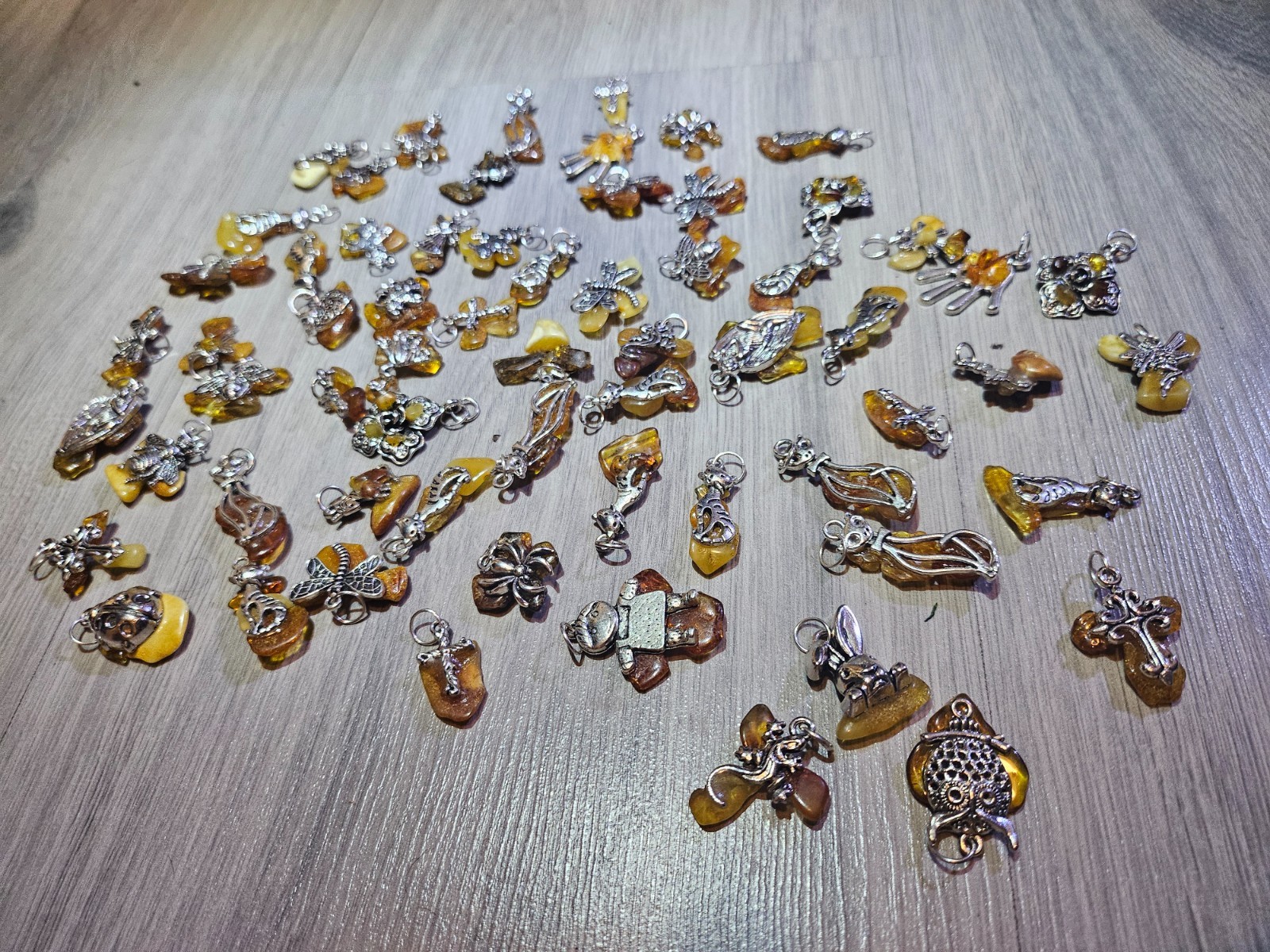 amber charm pendant random