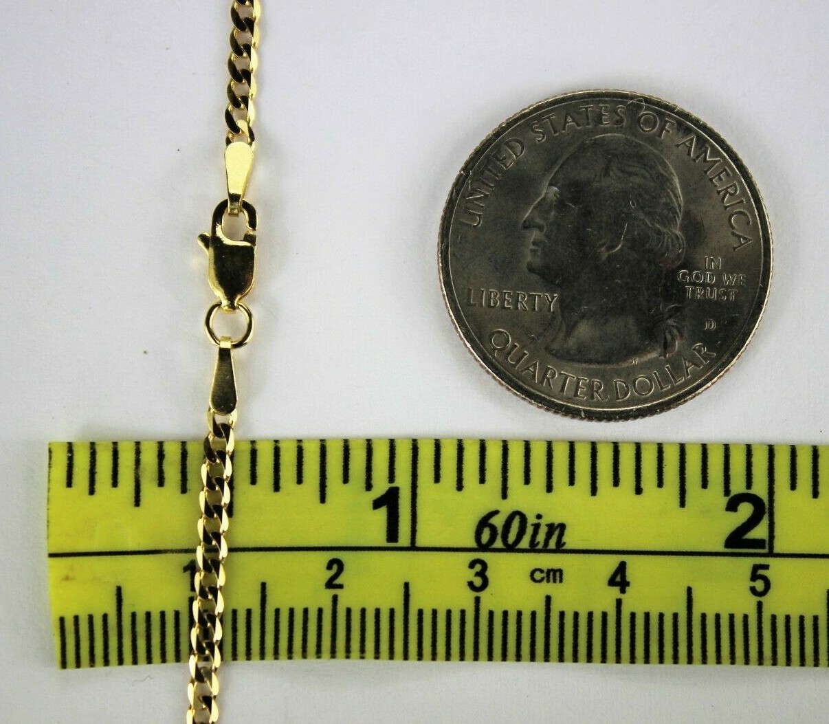10K Solid Gold Cuban Link Chain Necklace Bracelet for Men Women 2mm~13mm 7″~30″