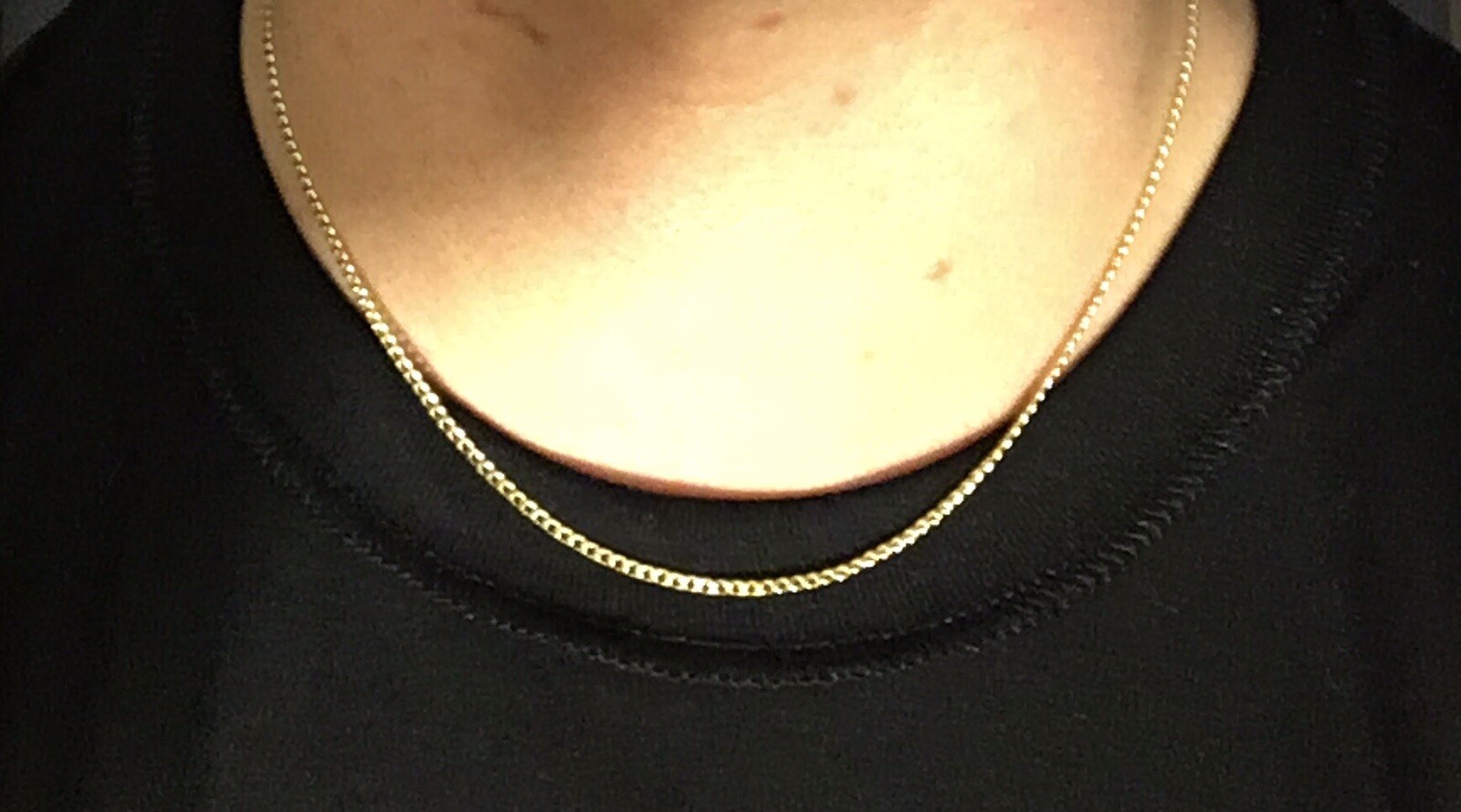 Gold Chain 14k Gold Vermeil Cuban Link 18in 2mm .925 Italy Plated