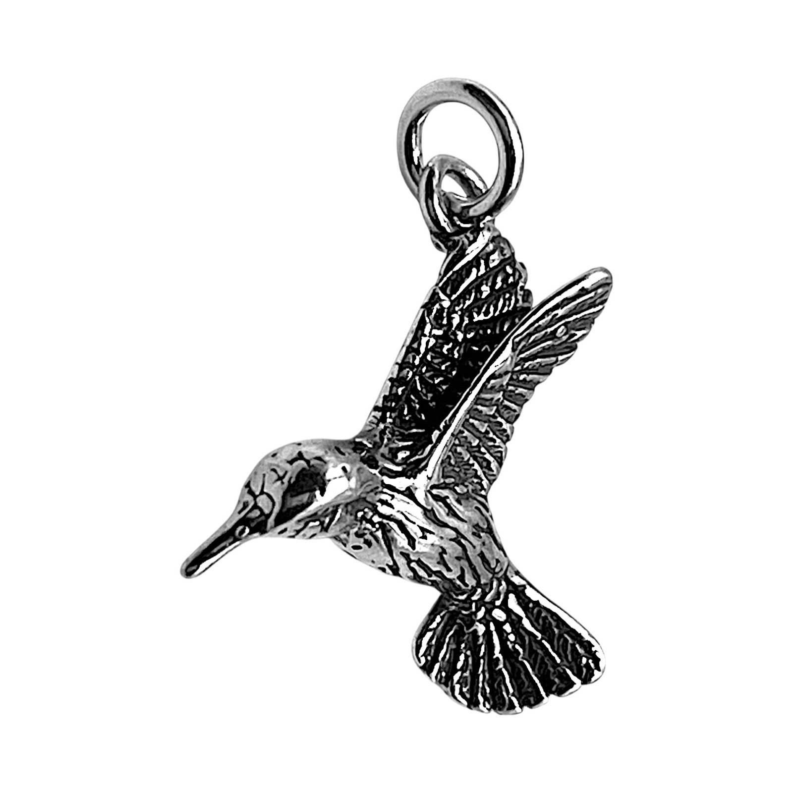 Hummingbird Pendant Necklace-925 Sterling Silver #C125