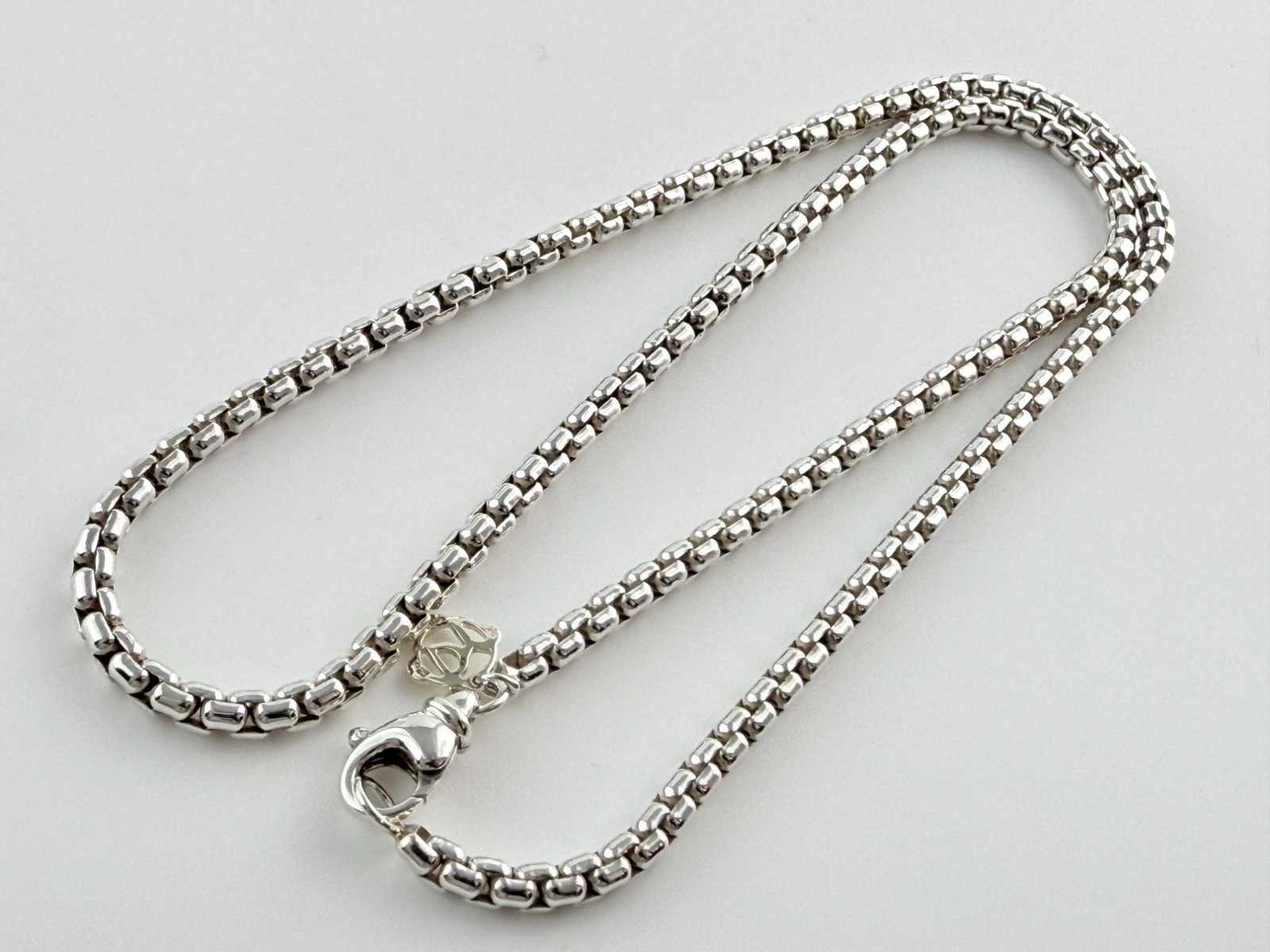 David Yurman 3.2mm Signature Box Chain Necklace 14k Gold Tag 32g 20 Inch Length