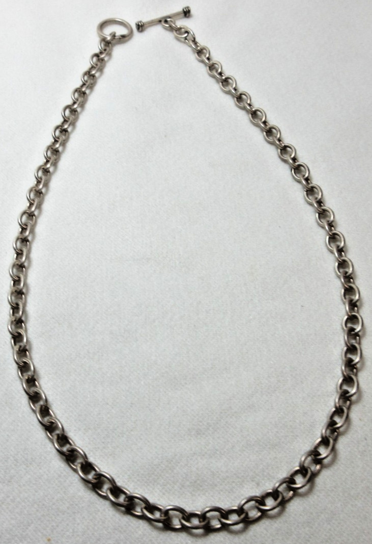 VINTAGE STERLING NECKLACE CHAIN TOGGLE #68