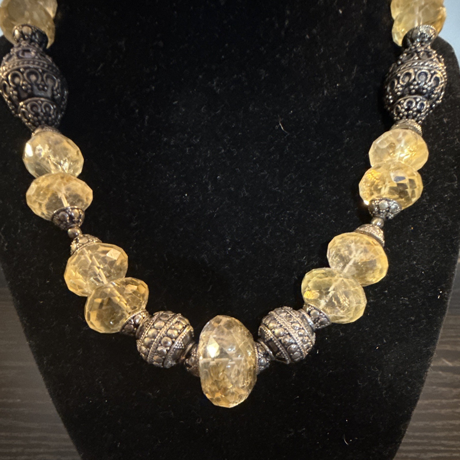 Sterling Silver Natural Stone Necklace
