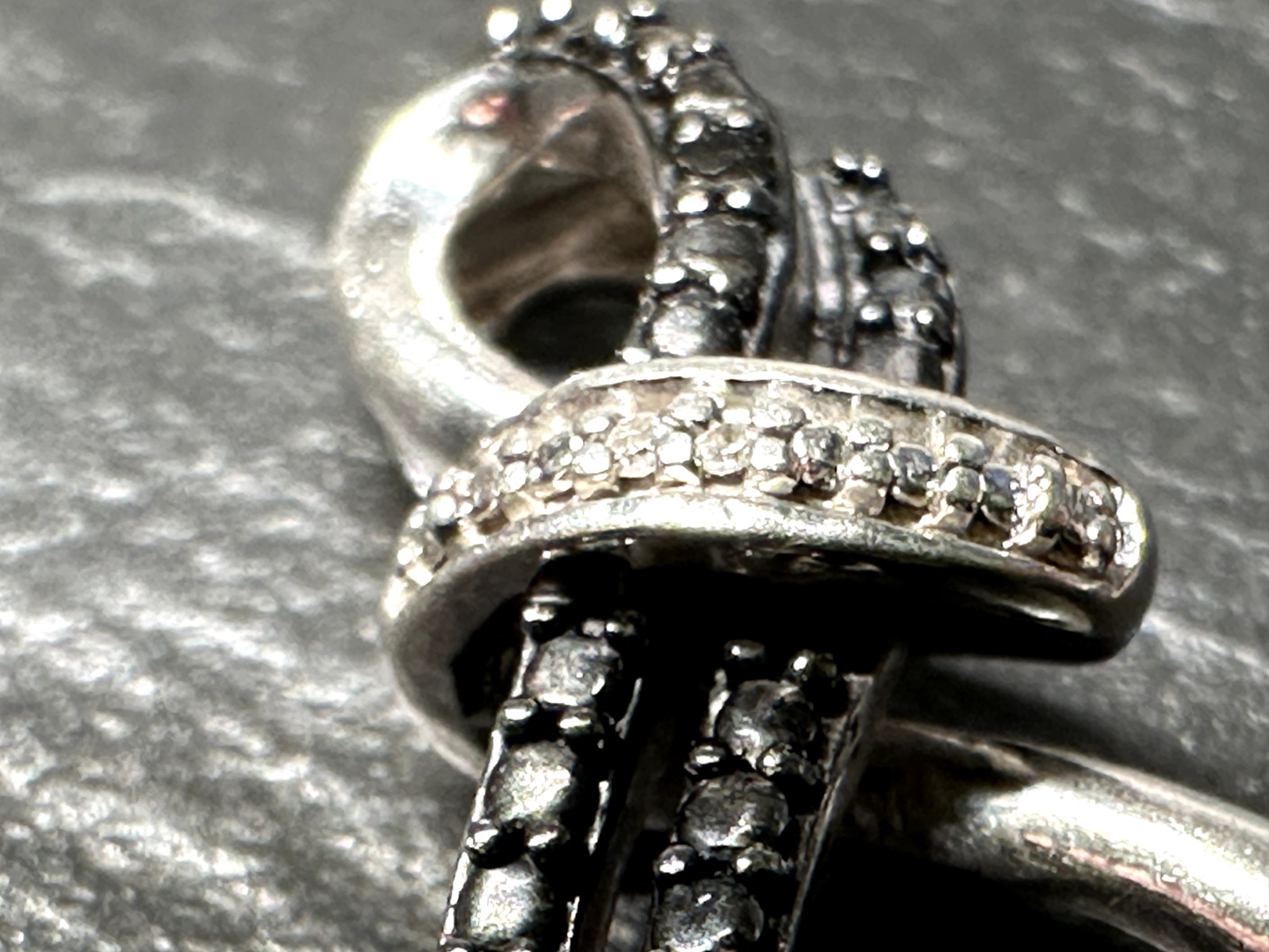 JWBR STERLING INFINITY TWIST TWO TONE PENDANT E574